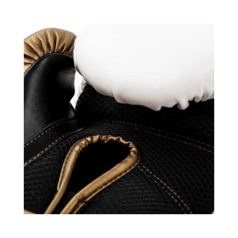 Боксерские перчатки POWERLOCK 2R TRAINING GLOVE Everlast P00003050 белый/золотой 14 унций