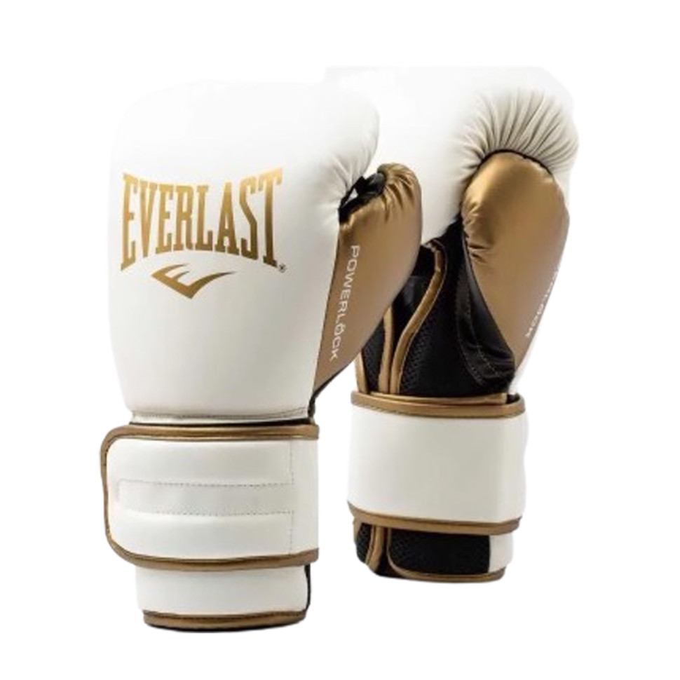 Боксерские перчатки POWERLOCK 2R TRAINING GLOVE Everlast P00003050 белый/золотой 14 унций