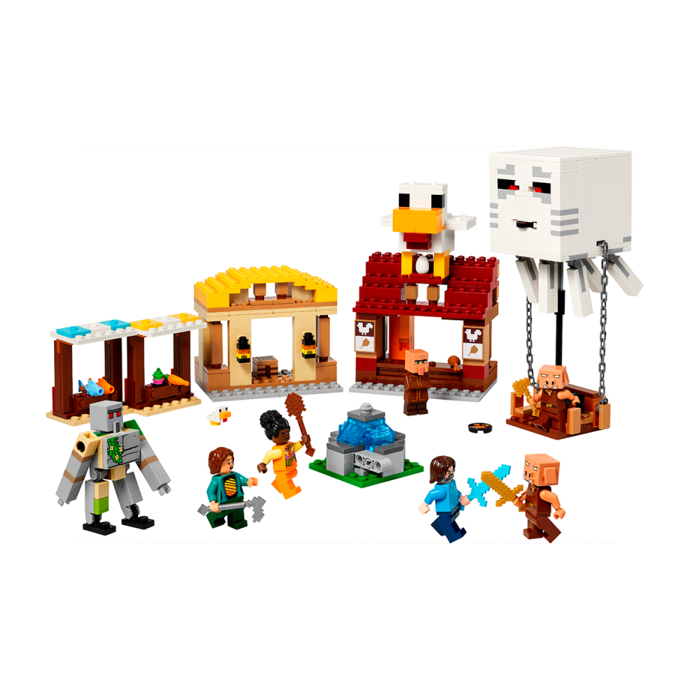 Конструктор Minecraft Напад на село з повітряною кулею Ґаст LEGO 21273, 555 деталей