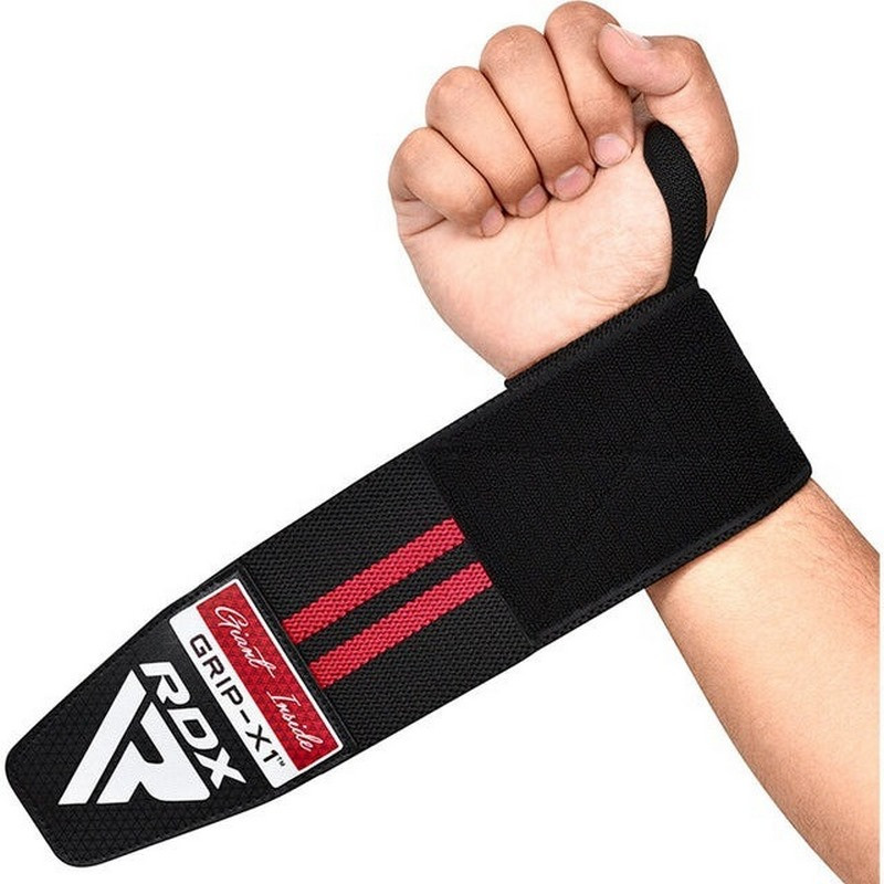 Бинты для запястий (кистевые бинты) GYM WRIST WRAP R11 RDX Inc Limited WAH-WR11BR, BLACK/RED