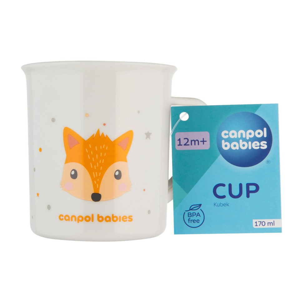 Детская кружка Лисичка Cute animals Canpol babies 4/413_ora оранжевый, 170 мл
