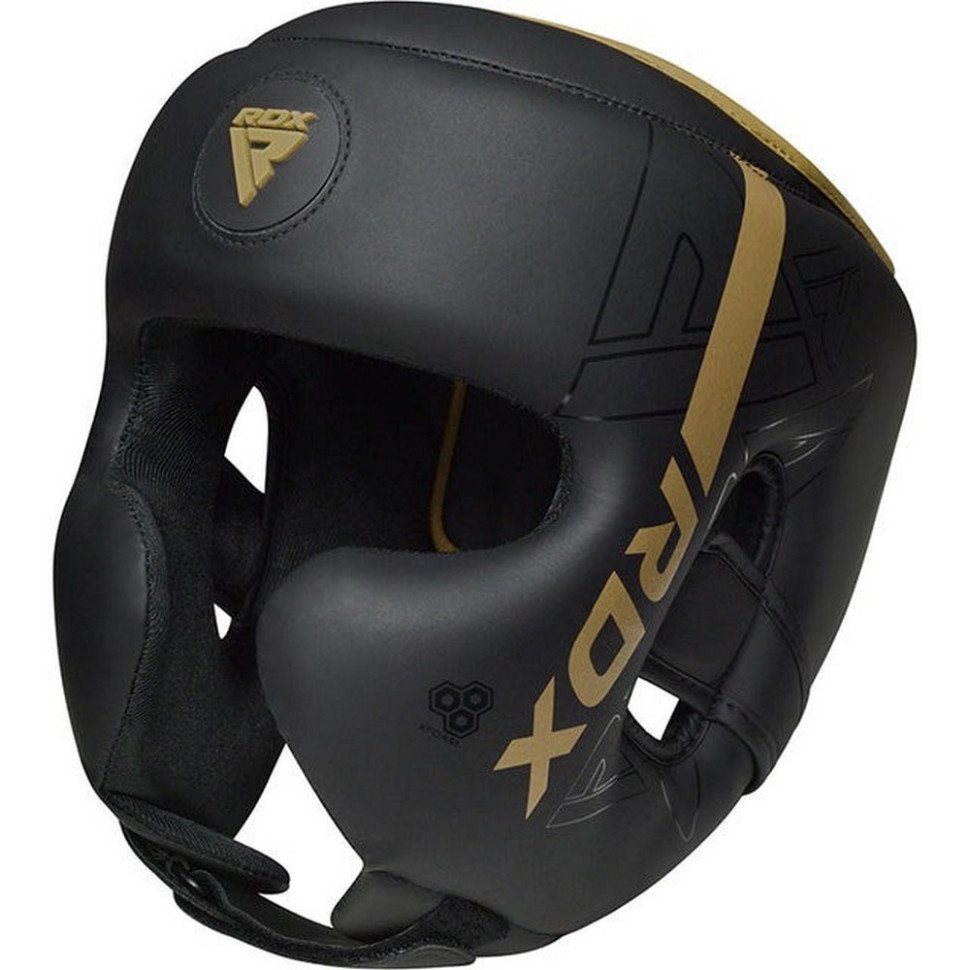 Боксерский шлем F6 KARA Matte RDX Inc Limited HGR-F6MGL-L, Golden, L (капа в комплекте)