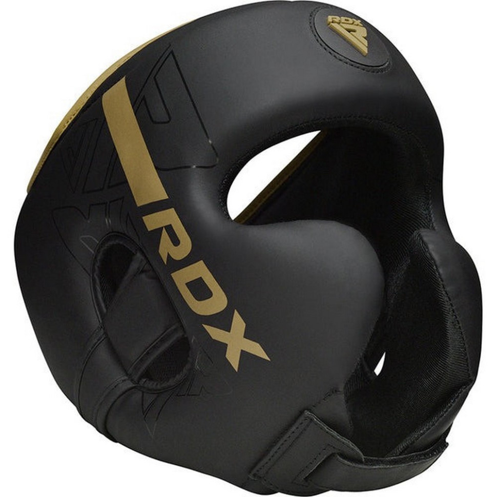 Боксерский шлем F6 KARA Matte RDX Inc Limited HGR-F6MGL-L, Golden, L (капа в комплекте)