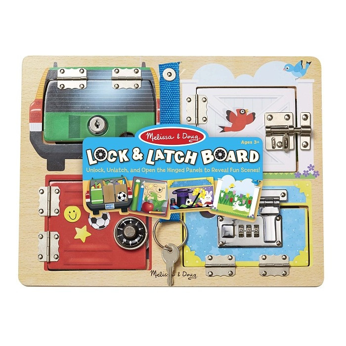 Дерев'яна дошка з засувками і блокуванням Melissa&Doug MD19540, 32 см
