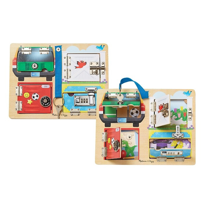 Дерев'яна дошка з засувками і блокуванням Melissa&Doug MD19540, 32 см