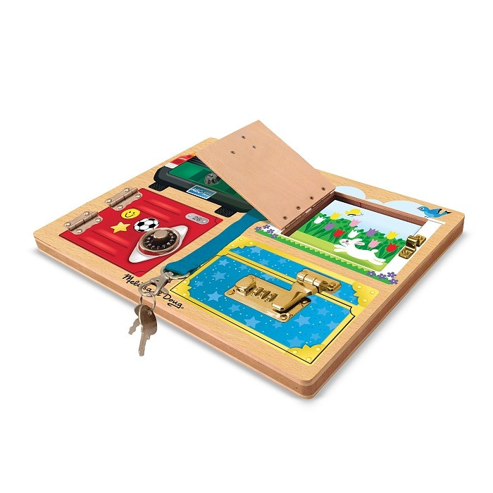 Дерев'яна дошка з засувками і блокуванням Melissa&Doug MD19540, 32 см