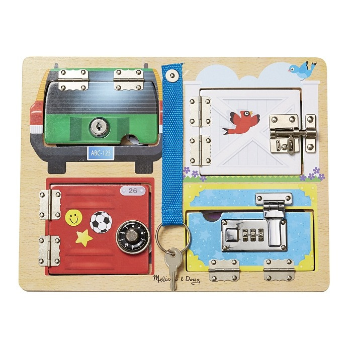 Дерев'яна дошка з засувками і блокуванням Melissa&Doug MD19540, 32 см