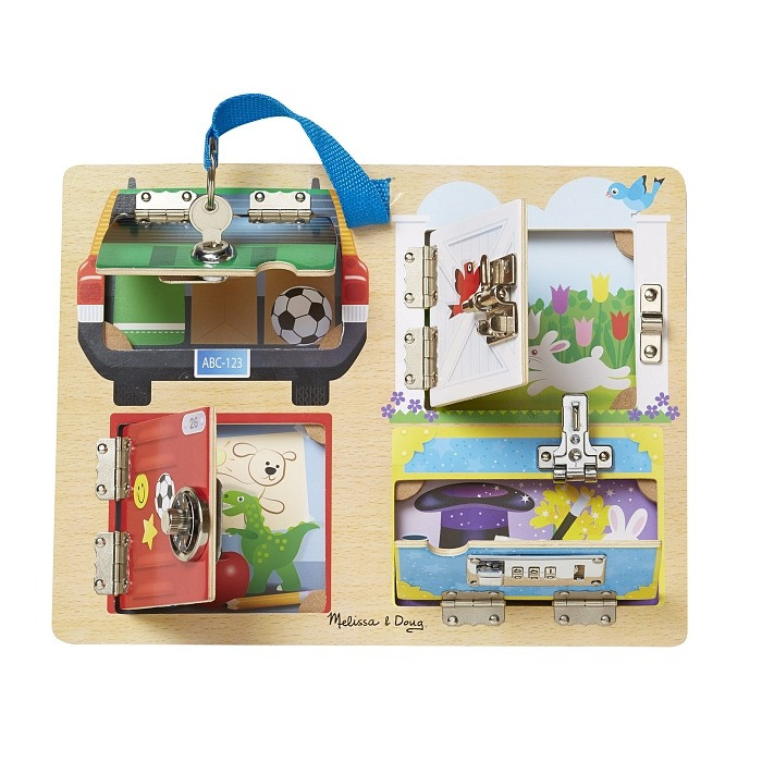 Дерев'яна дошка з засувками і блокуванням Melissa&Doug MD19540, 32 см