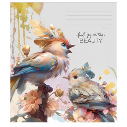 Зошит загальний "Beauty" Школярик 048-3268L-1 у лінію, 48 аркушів
