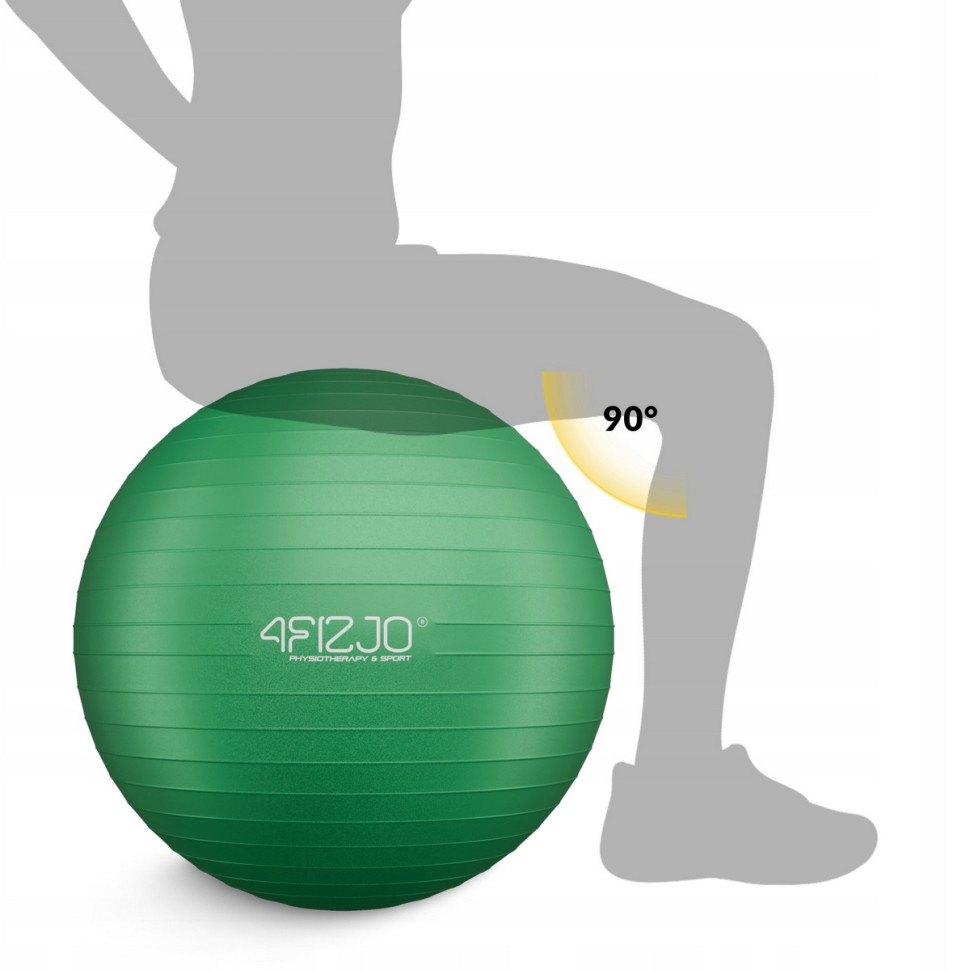М'яч для фітнесу фітбол 4FIZJO P-5907739316332, 65 см, Green