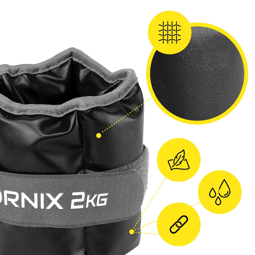 Утяжелители-манжеты для ног и рук Cornix XR-0400, 2 x 2 кг