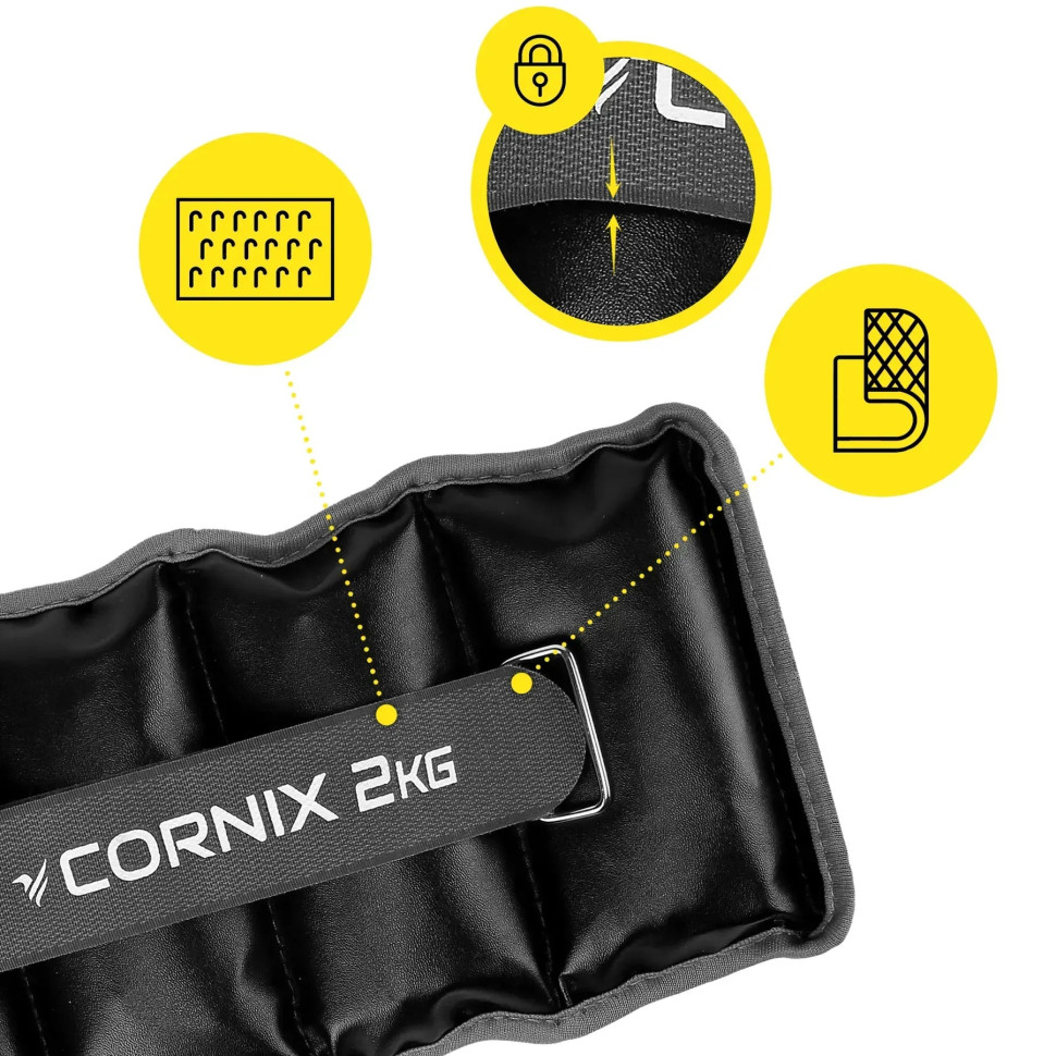 Утяжелители-манжеты для ног и рук Cornix XR-0400, 2 x 2 кг