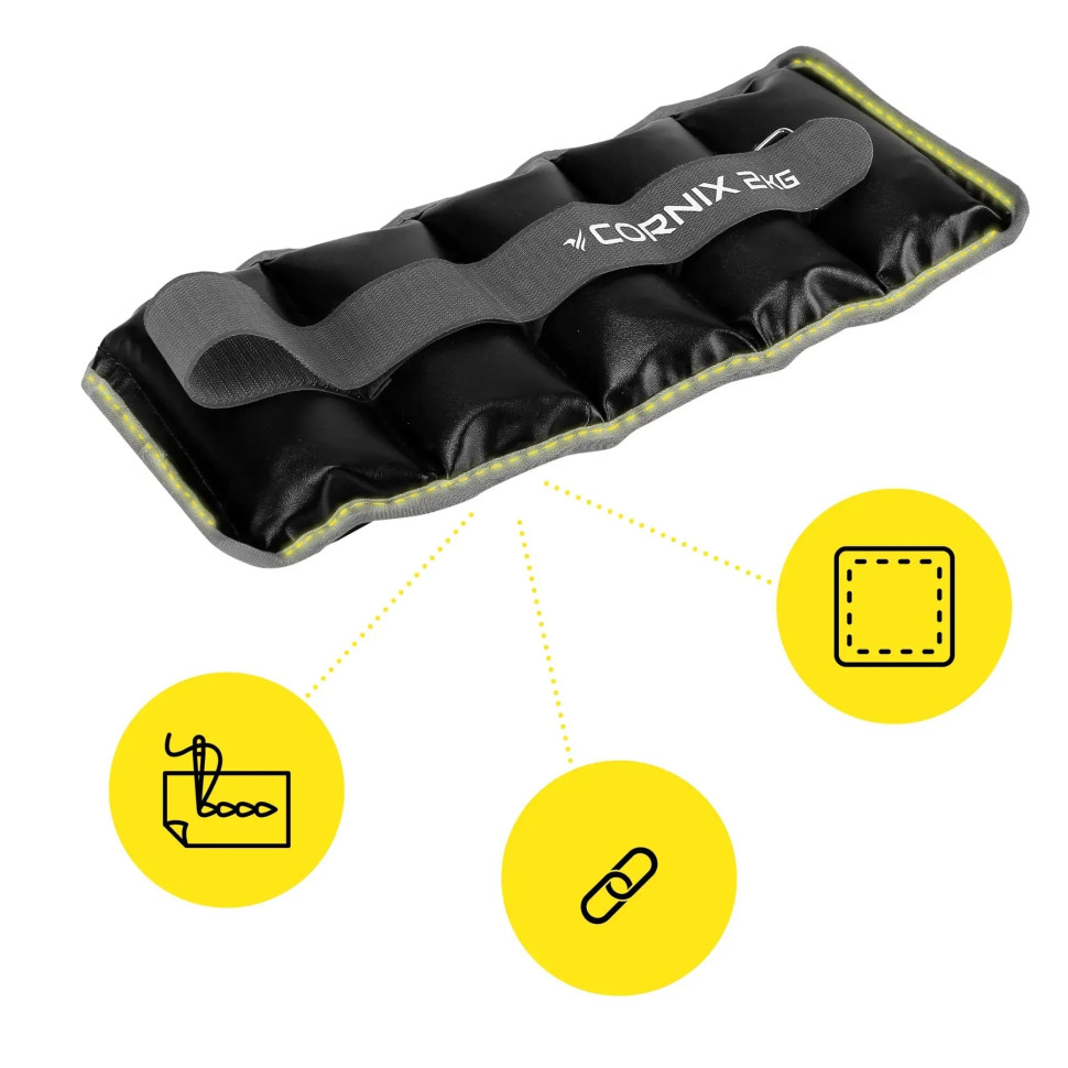 Утяжелители-манжеты для ног и рук Cornix XR-0400, 2 x 2 кг
