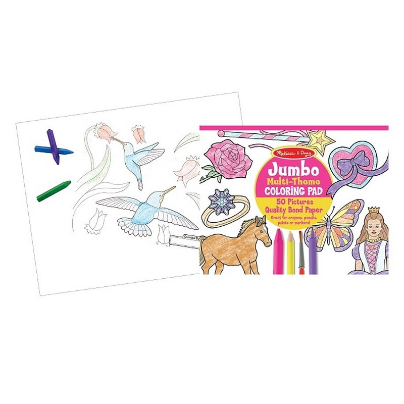Альбом раскрасок для девочек Melissa&Doug MD14225, 50 картинок