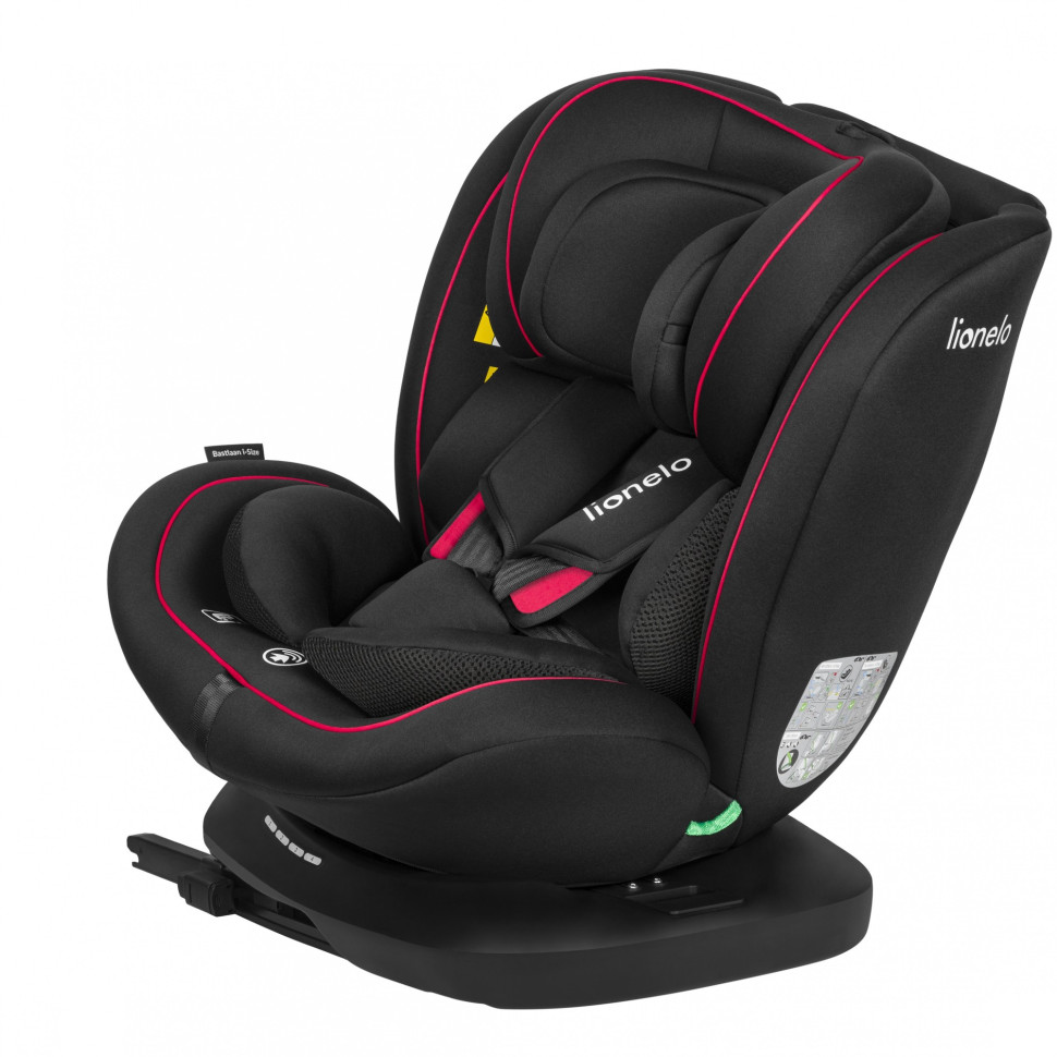 Дитяче автокрісло BASTIAAN Lionelo 70198807 I-SIZE, BLACK RED