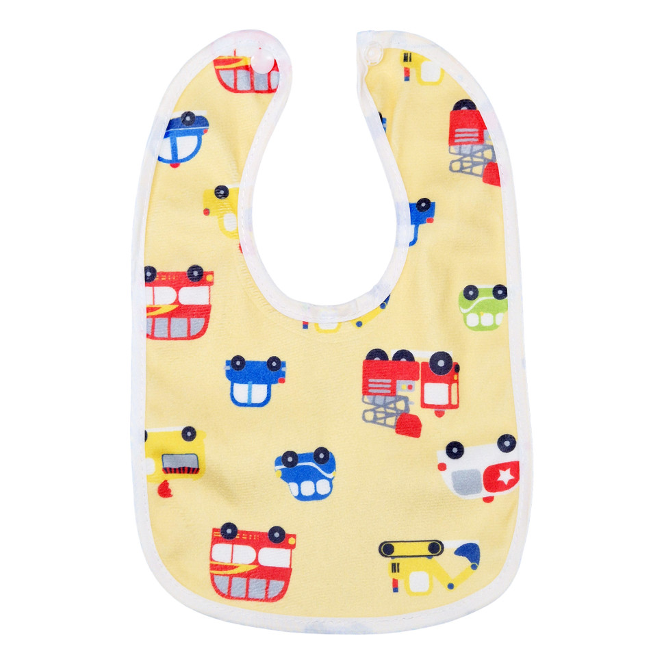 Детский тканевой слюнявчик Mega Zayka MGZ-0600(Yellow) на кнопке