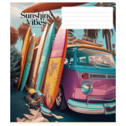 Тетрадь общая "Sunshine vibes" Школярик 048-3319L-2 в линию, 48 листов