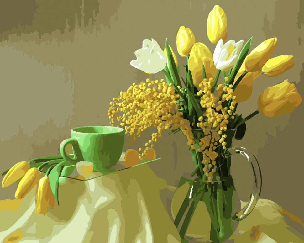 Картина за номерами. Brushme "Жовті тюльпани" GX9245 по цене 240 грн.