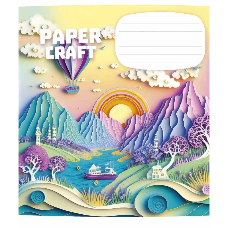 Тетрадь ученическая «Paper craft» Школярик 012-3354K-5 в клеточку, 12 листов