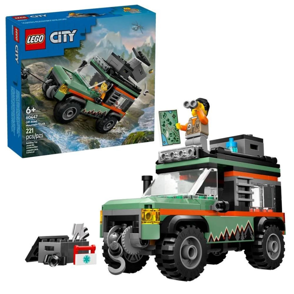 Конструктор Внедорожный горный грузовик 4x4 LEGO 60447, 221 деталь