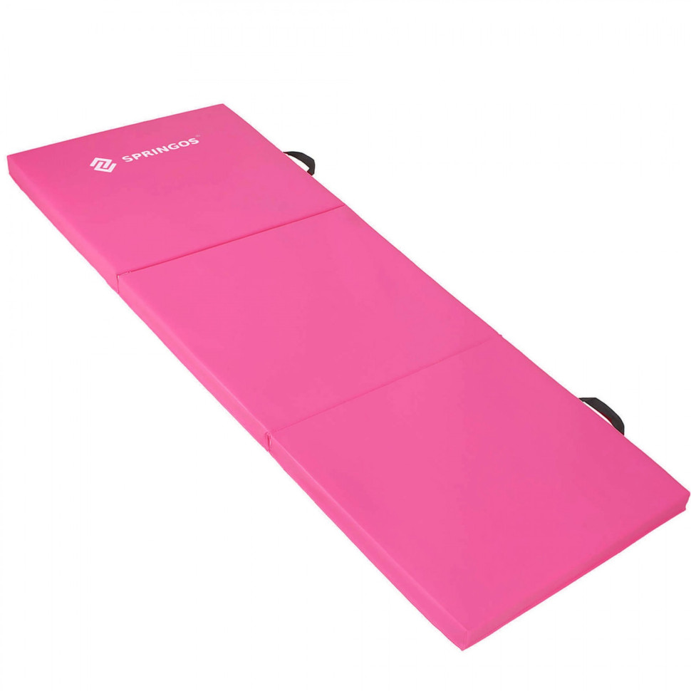 Мат гімнастичний складної Springos FA0061 Pink 180x60x5.5 cм