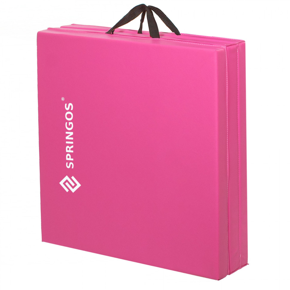 Мат гімнастичний складної Springos FA0061 Pink 180x60x5.5 cм