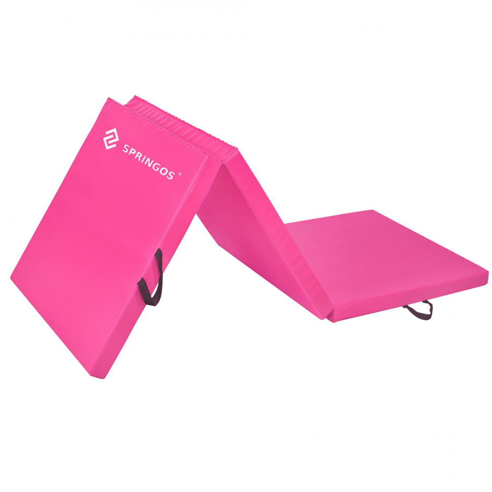 Мат гімнастичний складної Springos FA0061 Pink 180x60x5.5 cм