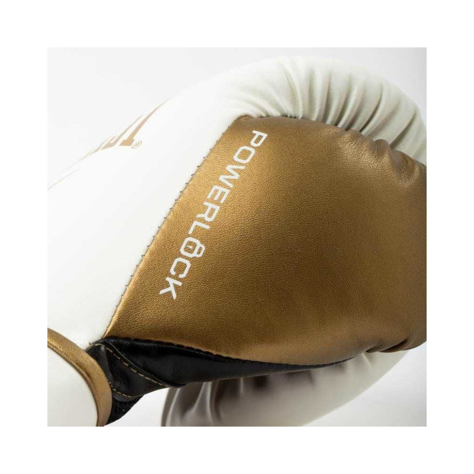 Боксерские перчатки POWERLOCK 2R TRAINING GLOVE Everlast P00003051 белый/золотой 16 унций