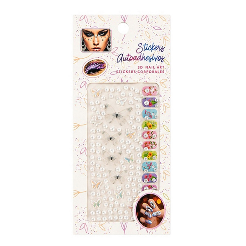 Декоративні наклейки Bambi XY-030(White) для манікюру та макіяжу