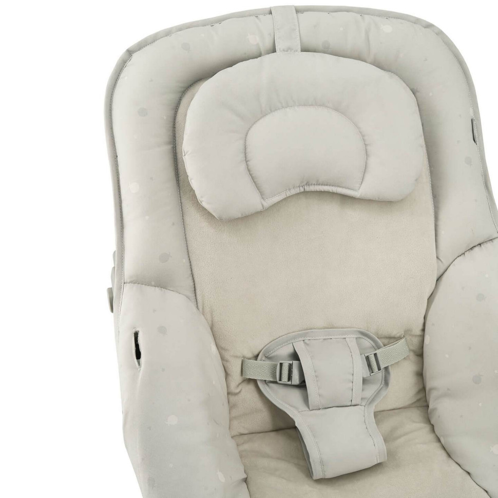 Детский шезлонг-качеля LAPIS MoMi BULE00045 light gray, до 12 кг