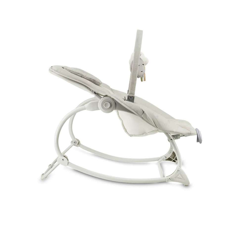 Детский шезлонг-качеля LAPIS MoMi BULE00045 light gray, до 12 кг