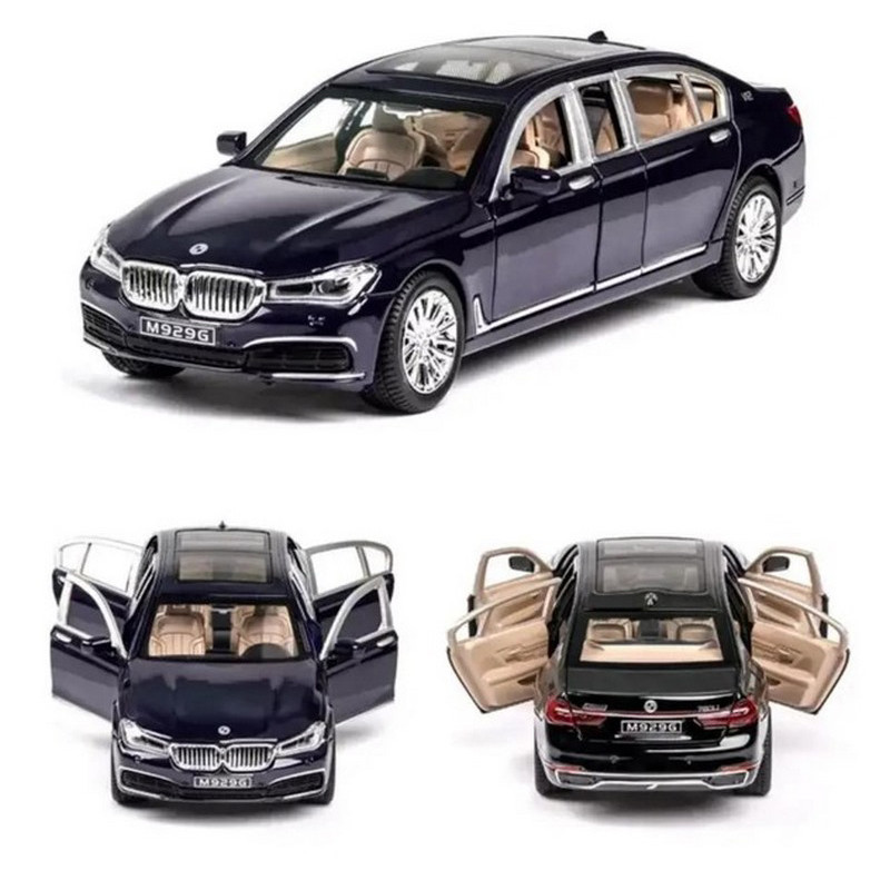 Автомодель автомобиля BMW 760 АВТОПРОМ 7695(Black) свет, звук, открываются двери