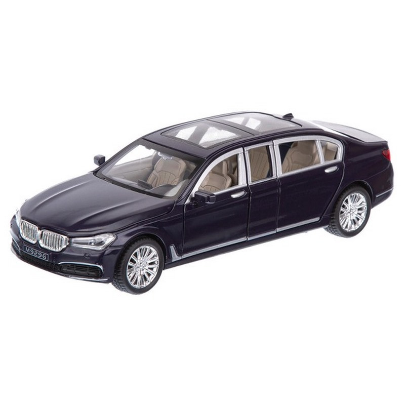 Автомодель автомобиля BMW 760 АВТОПРОМ 7695(Black) свет, звук, открываются двери