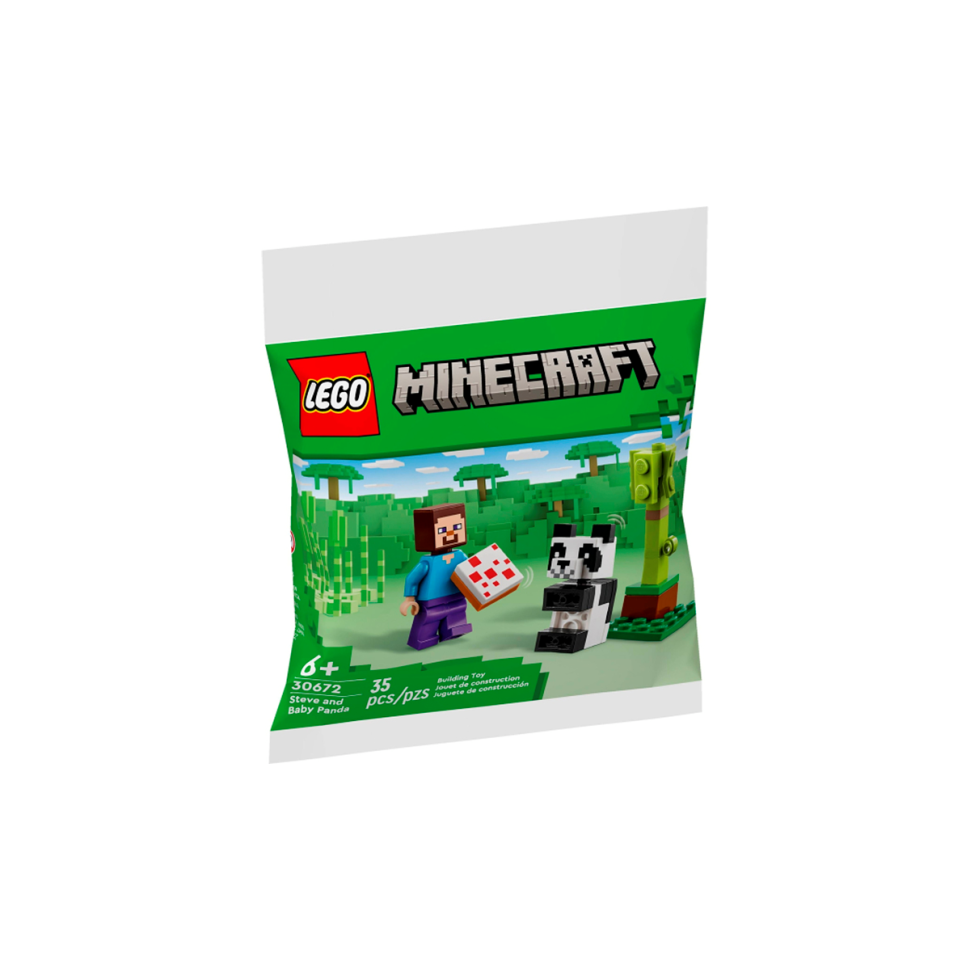 Конструктор Minecraft Стив и малыш-панда LEGO 30672, 35 деталей