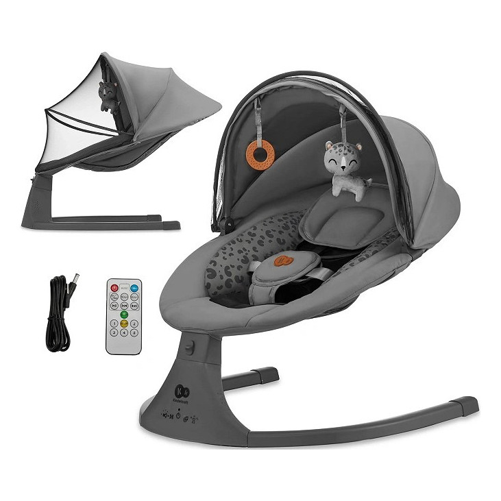 Дитяче крісло-гойдалка Lumi 2 Kinderkraft KBLUMI02DGR0000 Dark Grey