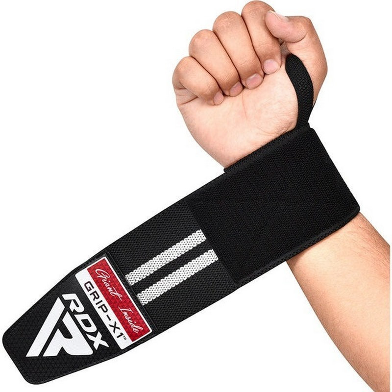Бинти для зап'ясть (кистьові бинти) GYM WRIST WRAP R11 RDX Inc Limited WAH-WR11BW, BLACK/WHITE