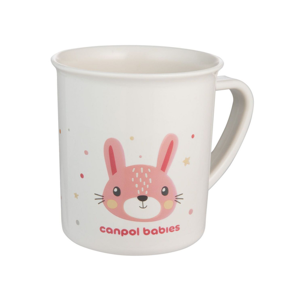 Детская кружка Зайчик Cute animals Canpol babies 4/413_pin2 розовый, 170 мл