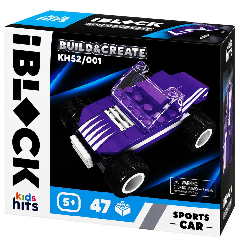 Дитячий конструктор IBLOCK JUNIOR Kids hits KH52/001(Violet) 47 деталей