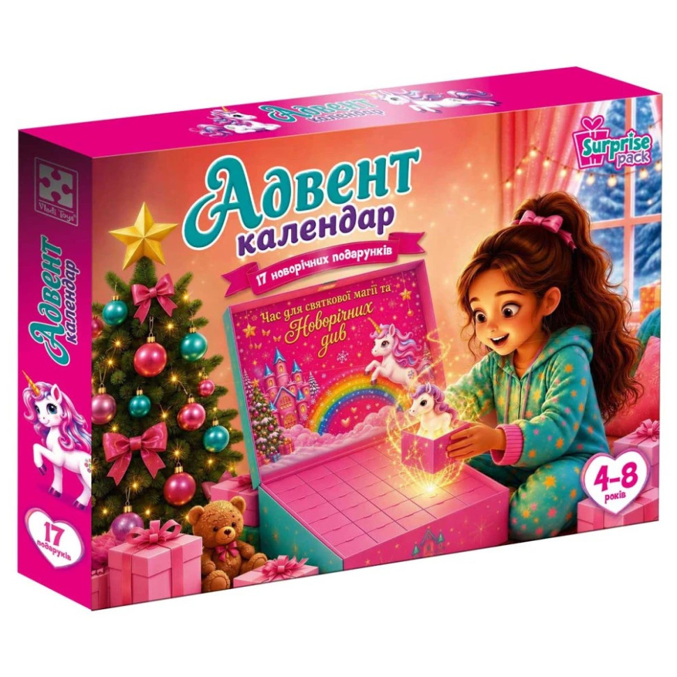 Адвент календарь для девочки Vladi Toys VT8080-08 с сувенирами