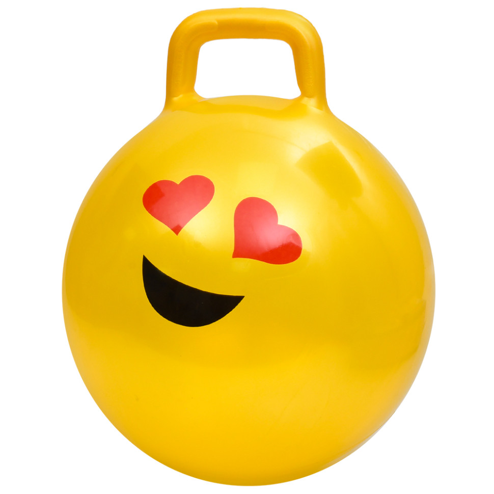 М'яч для фітнесу Смайл Bambi MS 4856(Yellow) 45 см, з ручкою, 300 г