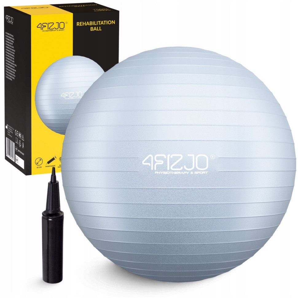 Мяч для фитнеса фитбол 4FIZJO P-5905973404785, 65 см, Grey 