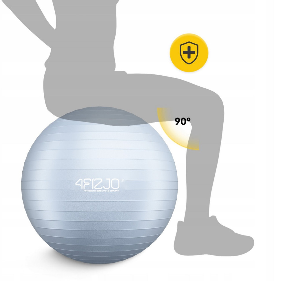 Мяч для фитнеса фитбол 4FIZJO P-5905973404785, 65 см, Grey 