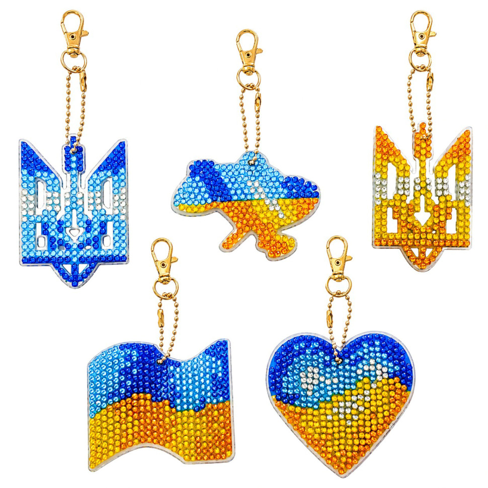 Набір брелків алмазна викладка 