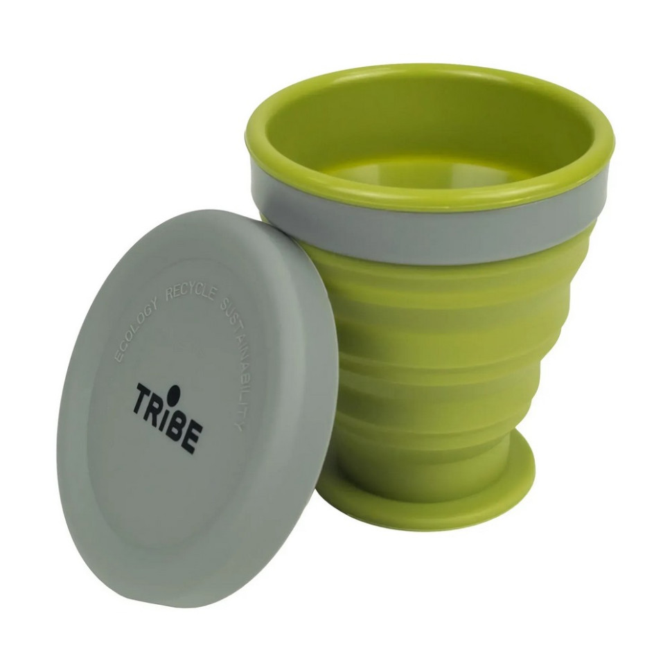 Стакан складаний Tribe T-FF-0001-olive 200 мл, силиконовий