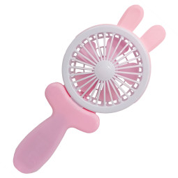 Вентилятор ручний портативний «Зайчик» Bambi VNTR-002-3(Pink) рожевий