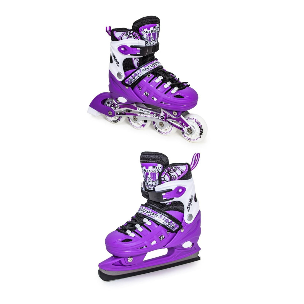 Дитячі ролики-ковзани 2 в 1 Scale Sports 2098091463-L Violet, розмір 38-41