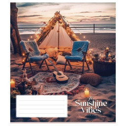 Тетрадь общая "Sunshine vibes" Школярик 048-3319L-3 в линию, 48 листов