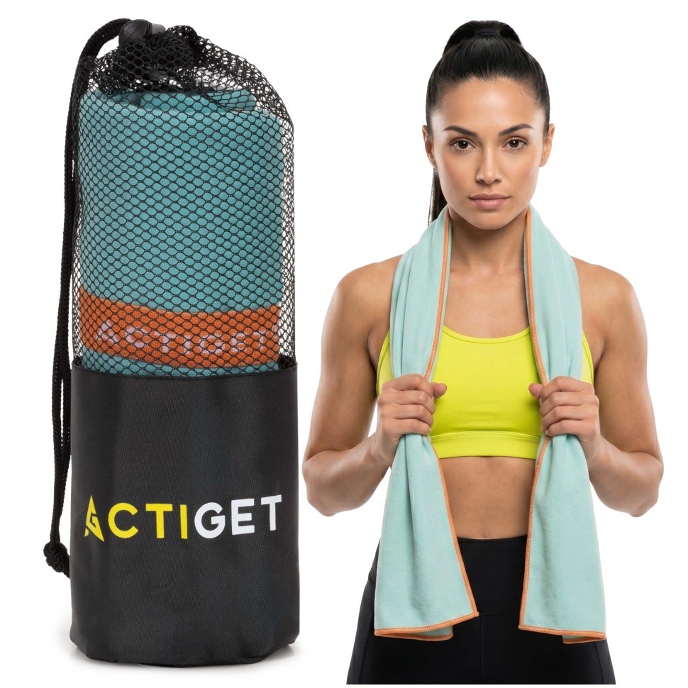 Рушник спортивний Actiget ACT0194 Sky Blue, з мікрофібри 150x75 см