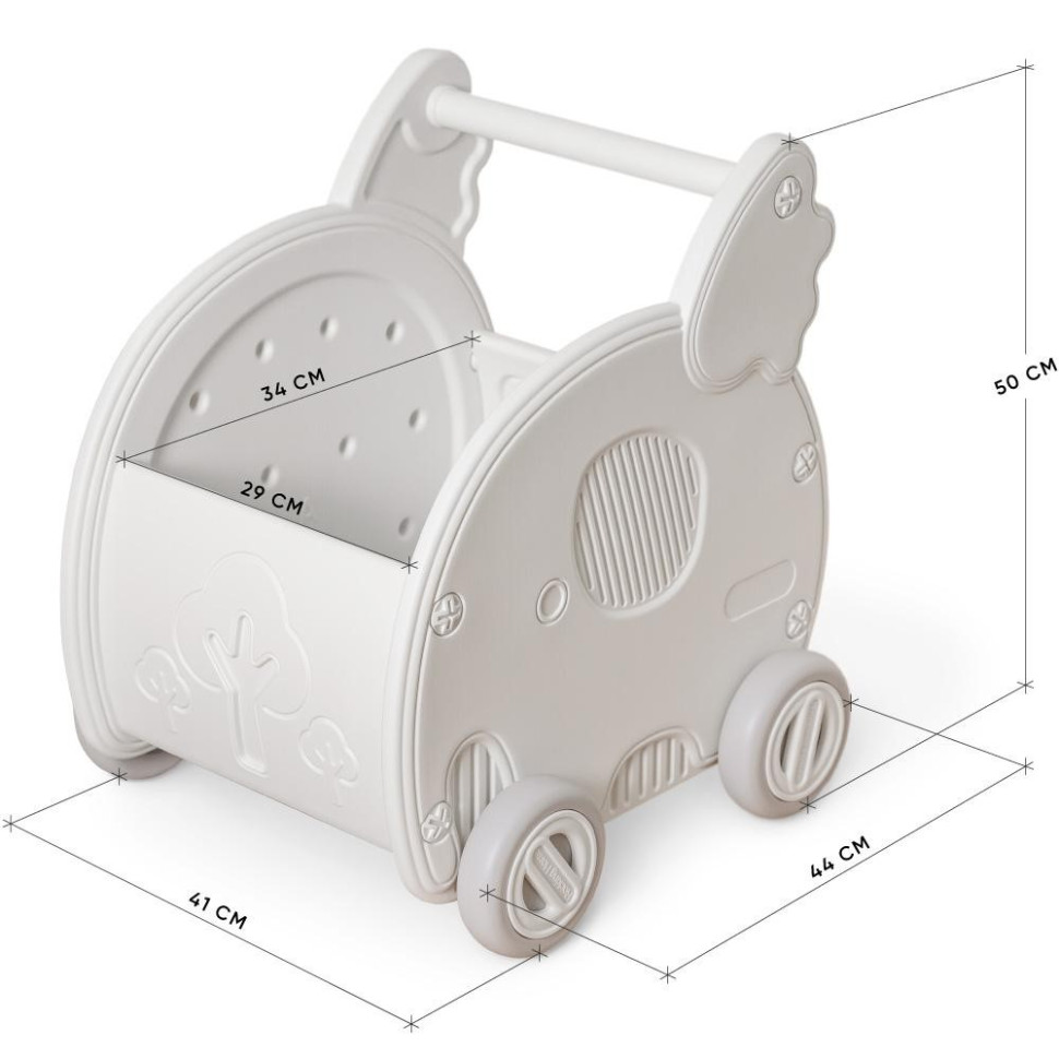 Детская игрушка-тележка для игрушек Coco Mealux KD-E161 White белый