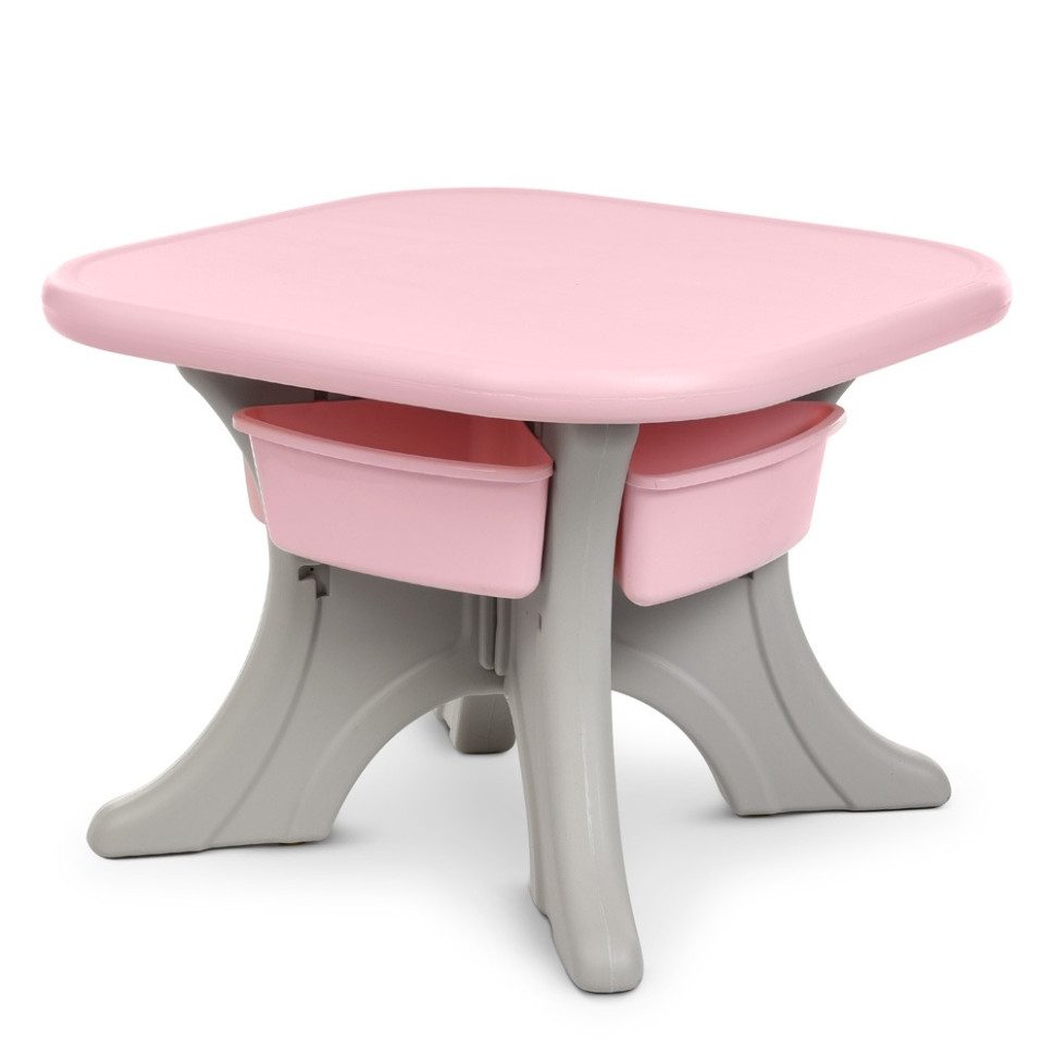 Дитячий столик з двома стільцями Bambi NEW TABLE-8 сіро-рожевий